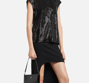 "Zipped Naplack Pouch" 126GPM035CR0043 BLACK COURREGES 