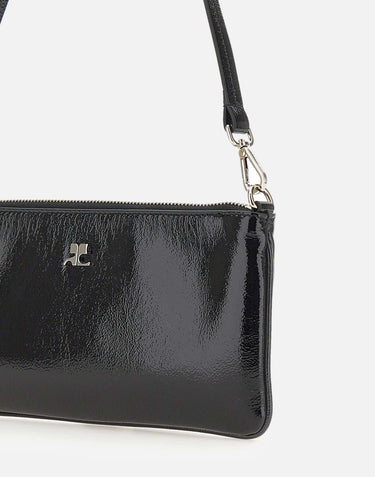 "Zipped Naplack Pouch" 126GPM035CR0043 BLACK COURREGES 