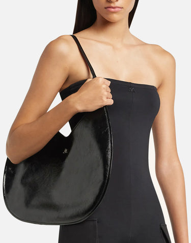 Borsa a spalla "Flat Holy Naplack" 126GSA210CR0043 BLACK COURREGES 