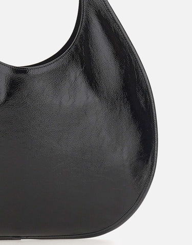 Borsa a spalla "Flat Holy Naplack" 126GSA210CR0043 BLACK COURREGES 