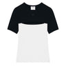 T-shirt "Slash Contrast" 326JTS272JS0203 BLACKHERWHT COURREGES 