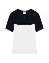 T-shirt "Slash Contrast" 326JTS272JS0203 BLACKHERWHT COURREGES 