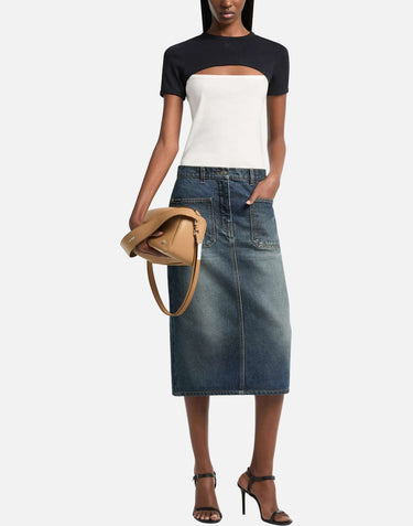 T-shirt "Slash Contrast" 326JTS272JS0203 BLACKHERWHT COURREGES 