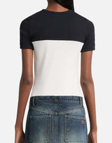 T-shirt "Slash Contrast" 326JTS272JS0203 BLACKHERWHT COURREGES 