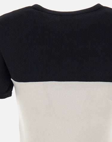T-shirt "Slash Contrast" 326JTS272JS0203 BLACKHERWHT COURREGES 