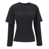 Maglia "Logo Print Double Sleeves" 326JTS275JS0305 STONEWASHEDGRYBLK COURREGES 