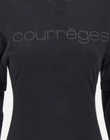 Maglia "Logo Print Double Sleeves" 326JTS275JS0305 STONEWASHEDGRYBLK COURREGES 