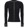"Vinil and Knit Cardigan" 326MGI056FI0001 BLACK COURREGES 