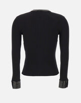 "Vinil and Knit Cardigan" 326MGI056FI0001 BLACK COURREGES 