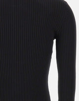 "Vinil and Knit Cardigan" 326MGI056FI0001 BLACK COURREGES 