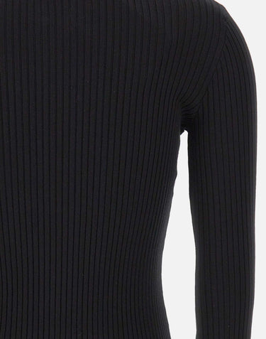 "Vinil and Knit Cardigan" 326MGI056FI0001 BLACK COURREGES 
