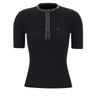 "Vinyl and Knit Polo" 326MT0539FI0001 BLACK COURREGES 