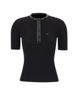 "Vinyl and Knit Polo" 326MT0539FI0001 BLACK COURREGES 