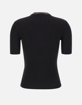 "Vinyl and Knit Polo" 326MT0539FI0001 BLACK COURREGES 