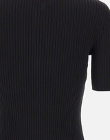 "Vinyl and Knit Polo" 326MT0539FI0001 BLACK COURREGES 
