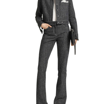 COURREGES Giacca in tweed di jeans BLACK Donna 