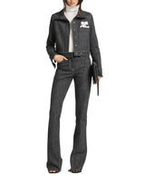 COURREGES Giacca in tweed di jeans BLACK Donna 