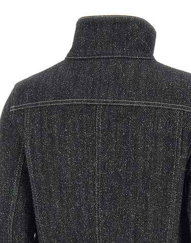 COURREGES Giacca in tweed di jeans BLACK Donna 