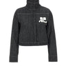 COURREGES Giacca in tweed di jeans BLACK Donna 