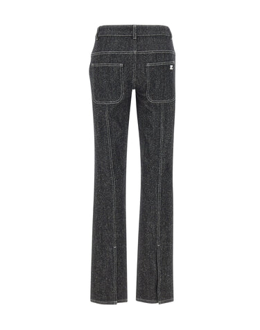 COURREGES Jeans in tweed BLACK Donna 
