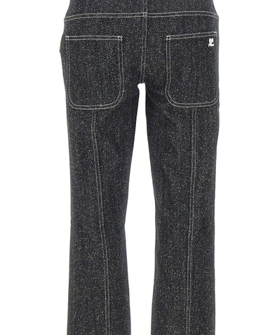 COURREGES Jeans in tweed BLACK Donna 