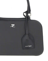 COURREGES Borsa a mano "Small Shadow" BLACK Donna 