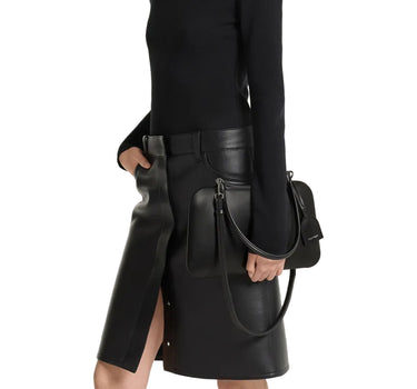 COURREGES Borsa a spalla "Shadow" BLACK Donna 