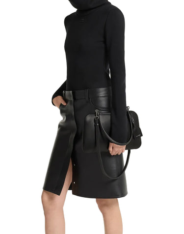 COURREGES Borsa a spalla "Shadow" BLACK Donna 