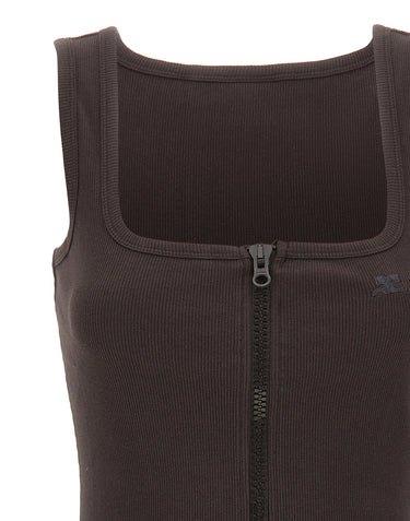 COURREGES Canotta "90's" BROWN Donna 