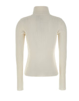 COURREGES Maglia a collo alto a coste WHITE Donna 