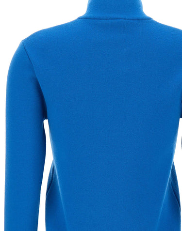 COURREGES Cardigan in lana con zip BLUE Donna 