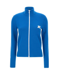COURREGES Cardigan in lana con zip BLUE Donna 