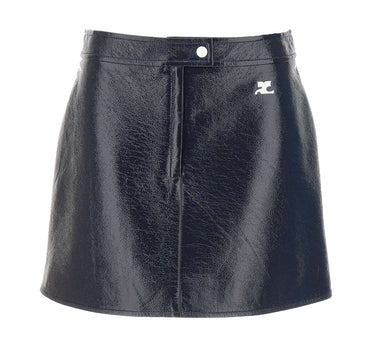 COURREGES Mini gonna "Reedition Vinyl" BLUE Donna 