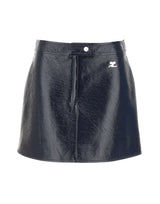 COURREGES Mini gonna "Reedition Vinyl" BLUE Donna 