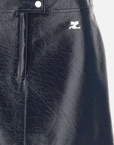 Mini gonna "Reedition Vinyl" PERCJU001VY0014 NAVY COURREGES 