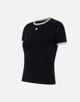 T-shirt "Signature contrast" VESJTS017JS0070 BLKHERWHITE COURREGES 