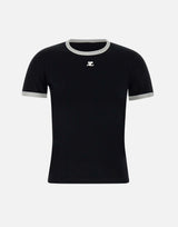 T-shirt "Signature contrast" VESJTS017JS0070 BLKHERWHITE COURREGES 