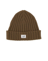 C.P. COMPANY Berretto in lana merino extrafine BROWN Uomo 