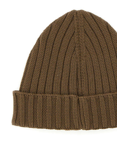 C.P. COMPANY Berretto in lana merino extrafine BROWN Uomo 