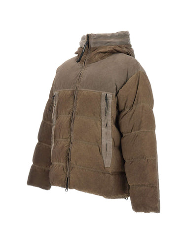 C.P. COMPANY Piumino "Eco-Chrome R Goggle" BROWN Uomo 
