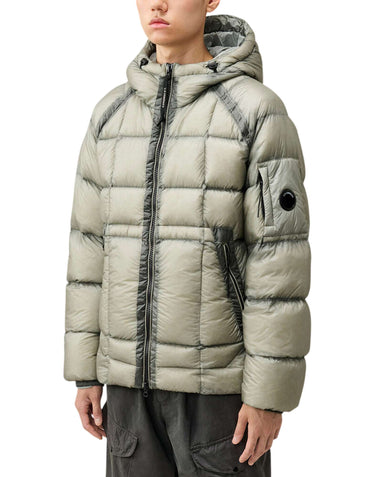 C.P. COMPANY Piumino in nylon "D.D. Shell" GREY Uomo 