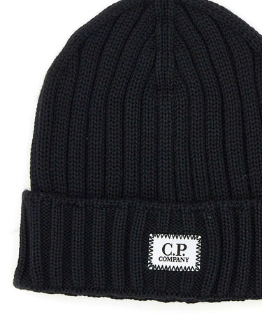 C.P. COMPANY Berretto in lana merino extrafine BLACK Uomo 