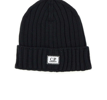 C.P. COMPANY Berretto in lana merino extrafine BLACK Uomo 