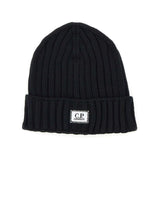 C.P. COMPANY Berretto in lana merino extrafine BLACK Uomo 