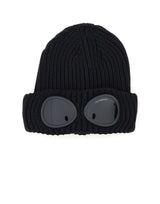 C.P. COMPANY Berretto google in lana merino extrafine BLACK Uomo 