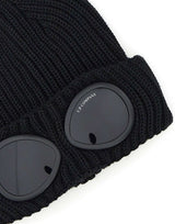 C.P. COMPANY Berretto google in lana merino extrafine BLACK Uomo 