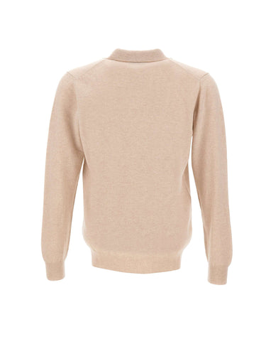 DELLA CIANA CASHMERE Polo in maglia di lana e cashmere BEIGE Uomo 