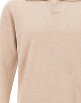 DELLA CIANA CASHMERE Polo in maglia di lana e cashmere BEIGE Uomo 