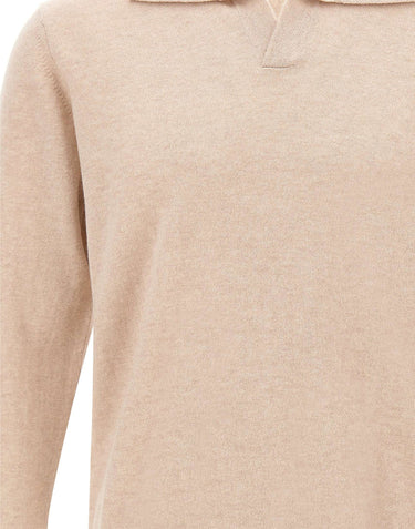 DELLA CIANA CASHMERE Polo in maglia di lana e cashmere BEIGE Uomo 