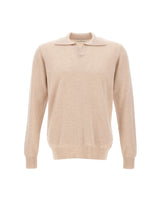 DELLA CIANA CASHMERE Polo in maglia di lana e cashmere BEIGE Uomo 